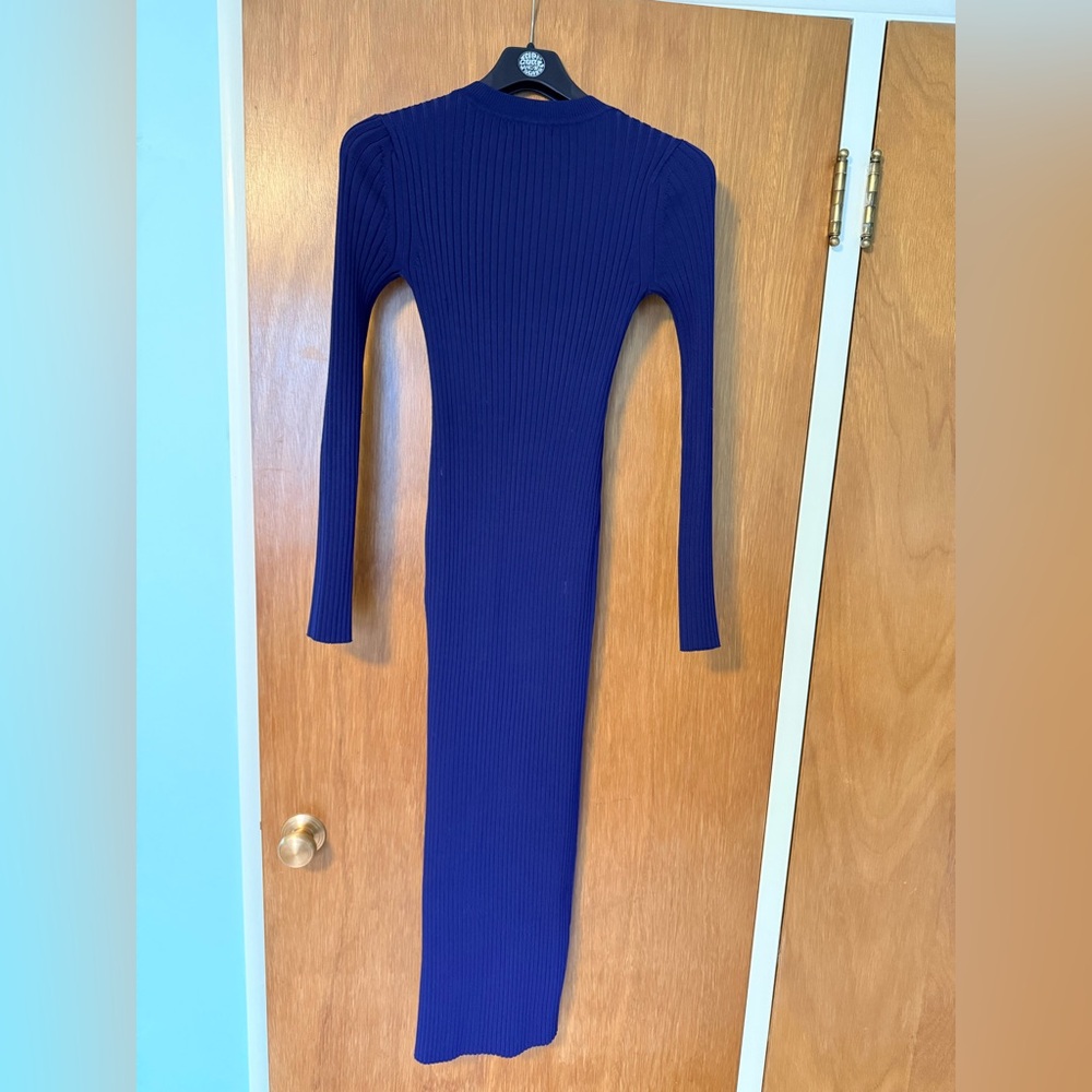 Marina Moscone Ribbed Knit Dress